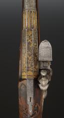 Photo 6 : PAIRE DE PISTOLETS À SILEX SIGNÉS POITEVIN À ANGOULÊME, Ancienne Monarchie, vers 1745. 30095