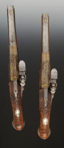 Photo 7 : PAIRE DE PISTOLETS À SILEX SIGNÉS POITEVIN À ANGOULÊME, Ancienne Monarchie, vers 1745. 30095