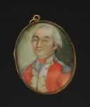Photo 1 : PORTRAIT MINIATURE : OFFICIER D'INFANTERIE DU RÉGIMENT D'EPTINGEN, AU RÈGLEMENT DE 1775, ANCIENNE MONARCHIE.