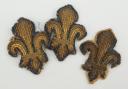 THREE FLEUR-DE-LIS FOR UNIFORM TURN-BACK ORNAMENT, Former Monarchy. 26216-1