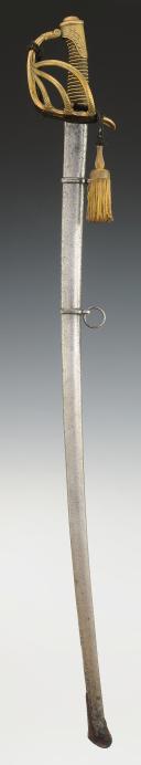 Photo 2 : SABRE D'OFFICIER DE CAVALERIE LÉGÈRE, modèle 1822, Restauration. 33781