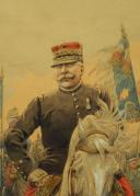 Photo 7 : JOB : DESSIN AQUARELLÉ, Le général Joffre lors de la libération de l'Alsace, 1914-1918, Première Guerre Mondiale.