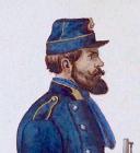 Photo 9 : KÉPI DE TIRAILLEUR DE LA SEINE, SECOND EMPIRE, GUERRE FRANCO ALLEMANDE DE 1870.