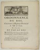 Photo 1 : ORDONNANCE DU ROI, concernant le Régiment Provincial de l'Isle de Corse. Du 2 juin 1777. 14 pages