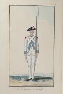 Photo 1 : Nicolas Hoffmann, Régiment d'Infanterie (Cambresis) au règlement de 1786.