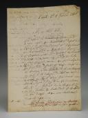 SOLDIER'S LETTER ADDRESSED TO MR. DE COCQUEREL, Lieutenant Colonel of the National Guard of the Manche department in Cherbourg. 18857-7