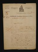 Eastern Army. SIGNED LETTER BY SARTELON TO THE WAR MINISTER BERTHIER reporting on the strength and logistical organization of the Eastern Army, 22 brumaire year 9 (13 November 1800). 18910-8