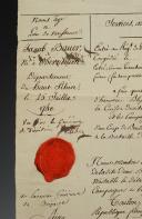 Active Army, Mediterranean Maritime Expedition. RECORD OF SERVICE OF CITIZEN BAUER, drum major of the 1st Battalion of the 2nd 1/2 Light Infantry Brigade, Toulon on the 11th of Floréal Year 6 (30th of April 1798). 18910-50