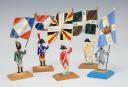Photo 2 : FIVE FLAG-BEARER FIGURINES, Old Monarchy and First Empire, 20th Century. 30696