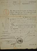 Photo 2 : Retirement pension statement to be paid to Charles DESBORDES, Warrant Officer in the 11th Line Regiment, July 26, 1810. 18908-26