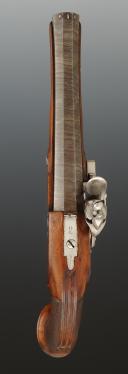 Photo 5 : PAIRE DE PISTOLETS À SILEX D'OFFICIER SIGNÉS FEUILLET, ARQUEBUSIER À GRENOBLE, Premier Empire. 33737