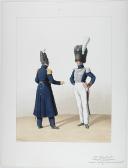 1824. Garde Royale. Infanterie. (2e Régiment), Capitaine Adjudant-Major, Lieutenant de Fusiliers.