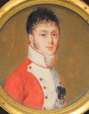 Photo 1 : OFFICIER DU BATAILLON VALAISAN, Premier Empire (1806-1811) : portrait miniature. 17172