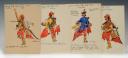 KLEIN H., CROATIAN HUSSARS OF THE ANCIENT MONARCHY, 20th century: Four original watercolors. 26644
