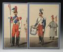 ARMAND-DUMARESQ - Uniformes de la Garde Impériale en 1857 : Régiment des Lanciers, deux planches : Lancier et Trompette en manteau. 27996-16