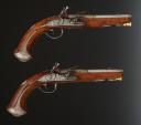 PAIR OF OFFICER'S PISTOLS SIGNED LAROCHE IN PARIS, Former Monarchy. 30101