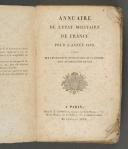 Photo 2 : ANNUAIRE MILITAIRE de France pour l'année 1829.