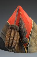 Photo 2 : BONNET DE POLICE DU COLONEL PONSARD DU 4ème RÉGIMENT DE VOLTIGEURS DE LA GARDE IMPÉRIALE, modèle 1860 « à soufflet », Second Empire, guerre Franco Allemande 1870. 29258