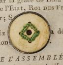 Photo 2 : MILITARY EQUIPMENT TRAIN BUTTON, model 1795. Revolution. 20737-39