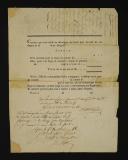 Photo 2 : Navy Artillery 2nd Regiment. ABSOLUTE MILITARY LEAVE ISSUED TO VICTOR MARIN, drum major, 23 Messidor year 12 (July 12, 1804). 18908-27