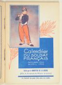 Photo 2 : Calendrier du soldat français – octobre 1933 – avril 1935