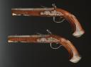 Photo 3 : PAIR OF OFFICER'S PISTOLS SIGNED LAROCHE IN PARIS, Former Monarchy. 30101