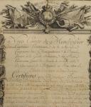 Photo 3 : CERTIFICAT DE SERVICE ET DE CONGÉ POUR FRANÇOIS CHARLES BENJAMIN DU FAUR DE CHATELARD, Mousquetaire du Roi de la 2ème Compagnie, daté 1er mars 1776. 29242
