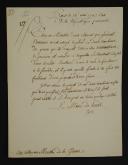 Photo 3 : LOT DE DEUX LETTRES SIGNÉES JEAN-NICOLAS PACHE, l'une en 1792 en sa qualité de Ministre de la Guerre, la seconde en 1793 en sa qualité de maire de Paris. 18915-17