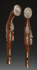 Photo 4 : PAIR OF OFFICER'S PISTOLS SIGNED LAROCHE IN PARIS, Former Monarchy. 30101