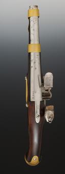 Photo 5 : PISTOLET D'ARÇON DE CAVALERIE, modèle 1763-1766, deuxième type fabrication de 1775, Manufacture de Saint Étienne, Ancienne Monarchie. 30132