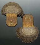 PAIR OF SECOND LIEUTENANT'S SHOULDER PAULETTES OF THE KING'S BODY GUARDS OF THE KING'S MILITARY HOUSEHOLD, model 1814, Restoration, 1814-1820.  29/22307