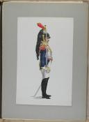 Photo 1 : HENDSCHEL - " Garde Impériale et Royale (1804) " - Suite de 12 aquarelles en fac-similé de l'exemplaire de Drende