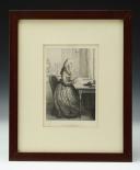 MADAME ROLAND : gravure en noir et blanc signée A. Lacauchie, Révolution.