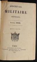 Photo 2 : JOURNAL MILITAIRE OFFICIER ANNÉE 1868 (1er semestre).