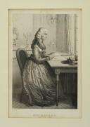 Photo 2 : MADAME ROLAND : gravure en noir et blanc signée A. Lacauchie, Révolution.