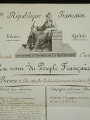 Photo 2 : BREVET DE PORTE-ÉTENDARD FRANÇOIS DOMINIQUE, SOUS-LIEUTENANT DE GRENADIERS À CHEVAL DE LA GARDE DES CONSULS, 22 frimaire an 10 (12 décembre 1801).