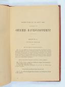 Photo 2 : INSTRUCTION DE 1899 CONCERNANT LES OFFICIERS D'APPROVISIONNEMENT.