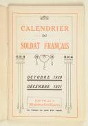 Photo 2 : Calendrier du soldat français – octobre 1930 – avril 1931