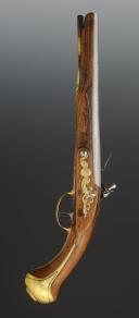 Photo 4 : PISTOLET D'ARÇON D'OFFICIER, Ancienne Monarchie règne de Louis XV, vers 1750-1760. 34642