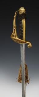 Photo 8 : OFFICER'S SABER OF THE CHASSEURS DE VINCENNES, model 1838, renamed Chasseurs d'Orléans in 1842, Second Empire. 29250R.