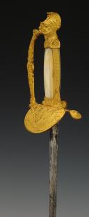 Photo 9 : ÉPÉE DE MÉRITE ET DE DISTINCTION DE L'ÉCOLE DES PAGES DONNÉE PAR LE ROI À MONSIEUR ADEMAR DE GAIN MONTAIGNAC EN 1830, second modèle du fourbisseur Loyselier (1822-1830), Restauration. 32701