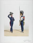 1824. Garde Royale. Infanterie. Major (5e Régiment), Grenadier (6e Régiment).
