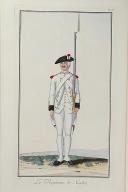 Photo 1 : Nicolas Hoffmann, Régiment d'Infanterie (Neustrie) au règlement de 1786.