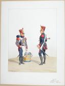 1816-1820. Artillerie à Pied. Tambour, Musicien.