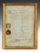 Photo 1 : REPUBLICAN OATH AND IRON MEDAL FROM THE CHAINS OF THE BASTILLE, AWARDED BY CITIZEN PALLOY, Revolution. 26077