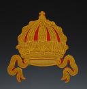 EMBROIDERED CROWN COVER FOR TRUMPET SCHABRAQUE OF THE GUIDES OF THE IMPERIAL GUARD, model 1852, Second Empire. 27093-1