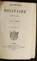 Photo 2 : JOURNAL MILITAIRE OFFICIER ANNÉE 1858 (1er semestre).