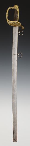 Photo 2 : OFFICER'S SABER OF THE CHASSEURS DE VINCENNES, 1838 model, later CHASSEURS D'ORLÉANS in 1842, Second Empire. Inventory number: 33017R.