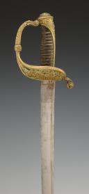 Photo 4 : OFFICER'S SABER OF THE CHASSEURS DE VINCENNES, 1838 model, later CHASSEURS D'ORLÉANS in 1842, Second Empire. Inventory number: 33017R.