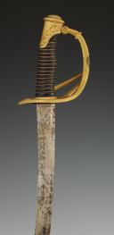 Photo 5 : SABRE D'OFFICIER DE CAVALERIE LÉGÈRE, modèle 1822, signé BARRE À PARIS, Restauration. 31095